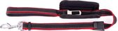 Hondenriem voor auto zwart / rood 1mtr