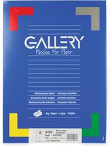 6x Gallery witte etiketten 99,1x93,1mm (bxh), ronde hoeken, doos a 600 etiketten