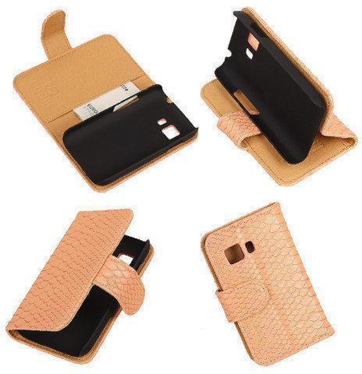 Slang Pink Samsung Galaxy Young 2 Bookcase Cover Hoesje