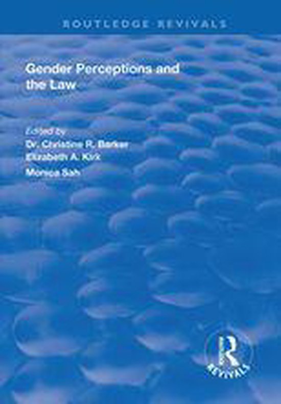 Routledge Revivals - Gender Perceptions and the Law - cover