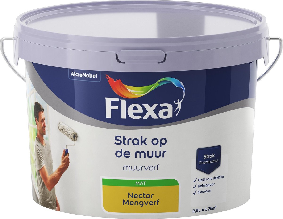 Flexa Strak op de muur Muurverf - Mat - 2,5 liter - Nectar