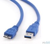 Natec Genesis 1.8m USB 3.0 A- micro USB B 1.8m USB A Micro-USB B Mannelijk Mannelijk Blauw USB-kabel