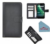 Pearlycase® Zwart Fashion Wallet Bookcase Hoesje voor Nokia 2