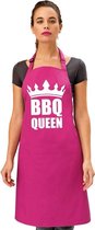 BBQ Queen barbecueschort/ keukenschort roze dames