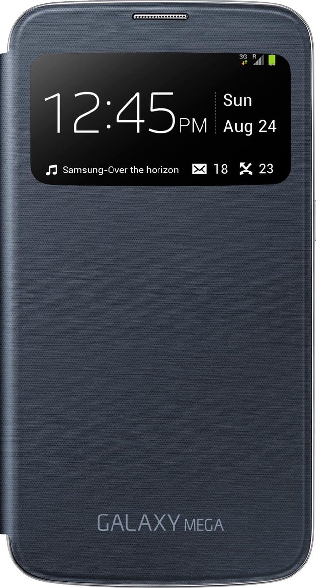 Samsung S View Cover voor de Samsung Galaxy Mega 6.3 - Zwart