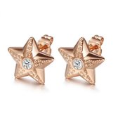 Rosevergulde oorknoppen Star Studs