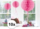 10x feestversiering decoratie bollen licht roze 30 cm