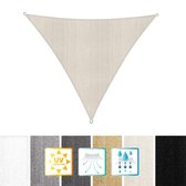 Driehoekige luifel van Lumaland incl. spandraden |Driehoek 3 x 3 x 3 m| 160 g/m² - crème