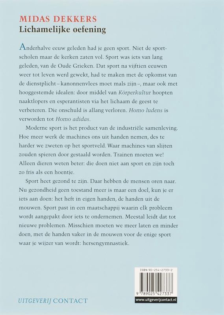 Lichamelijke Oefening - back cover