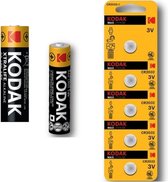 Kodak Xtralife batterijen - 50x AA + 30x AAA + 5x CR2032