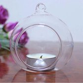 glazen hangende bal 10 cm - vaas glas waxinelicht houder plant decoratie