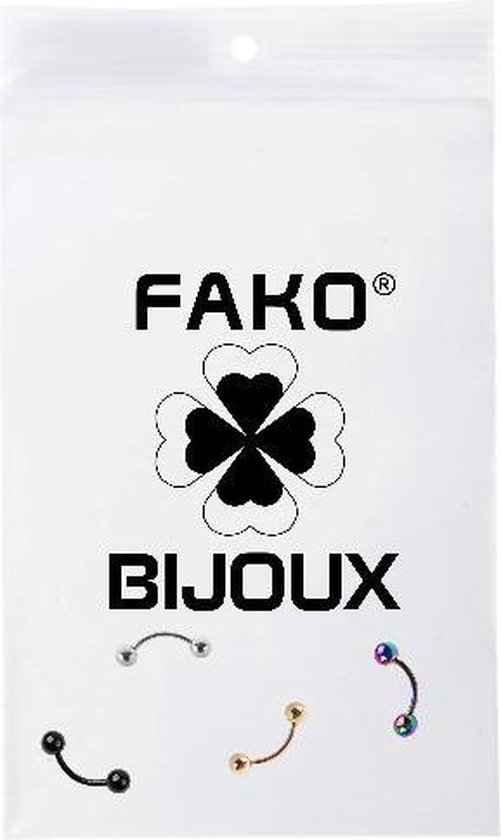 Fako Bijoux® - Piercing Sourcil - 4mm - Set - 4 Pièces