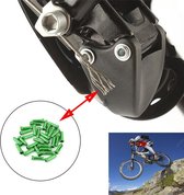 Aluminium kabel einde end caps - Groen - 50stuks - voor binnenkabel van schakel of remkabel van fiets, mountainbike, racefiets