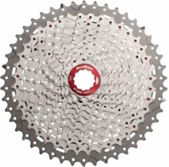 Cassette 11 speed Sunrace CSMX8 11-42T - zilver/rood — afbeelding 2