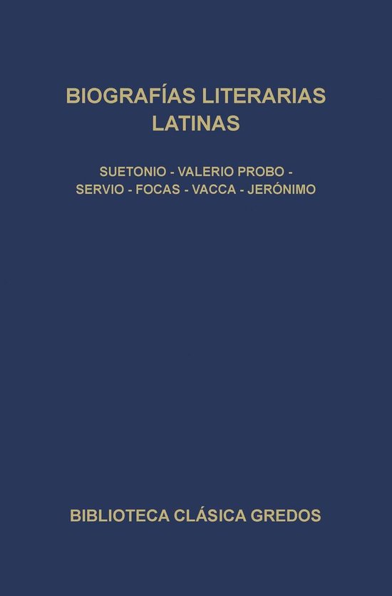 Biblioteca Clásica Gredos 81 - Biografía literarias latina ... - cover