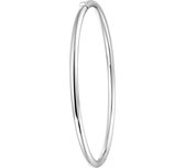 The Jewelry Collection Bangle Scharnier Ovale Buis 3 X 60 mm - Witgoud