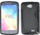 LG F60 Silicone Case s-style hoesje Zwart