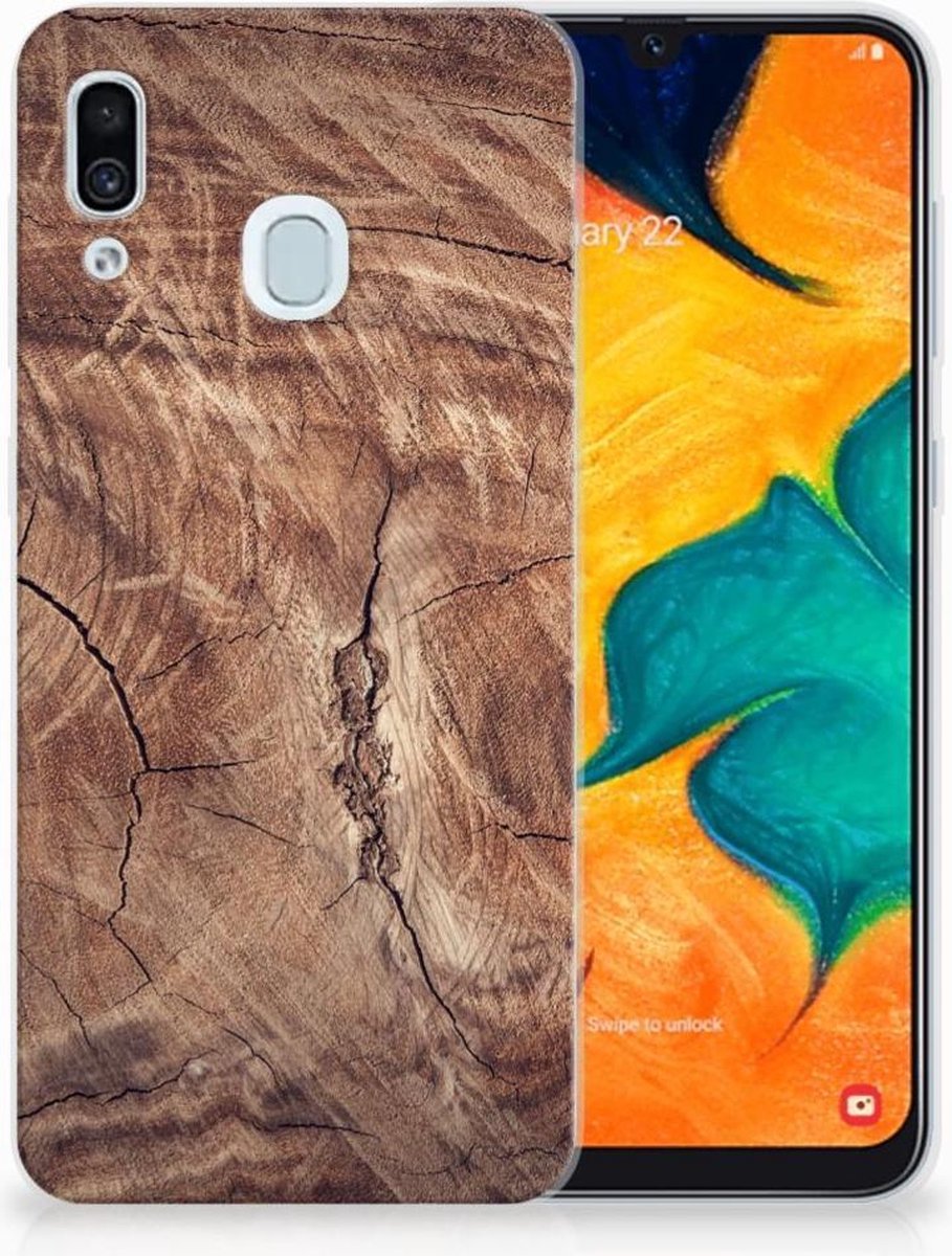 Back Cover voor Samsung Galaxy A30 Bumper Hoesje Tree Trunk