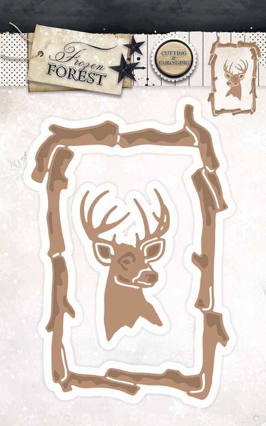 Foto: Frozen forest kerst embossing die cut stencil