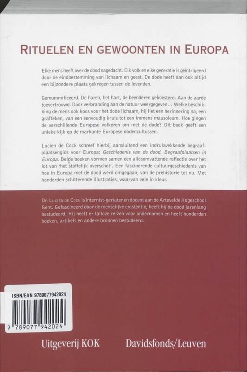 Geschiedenis van de dood 1 Rituelen, Cock | 9789077942024 | Boeken | bol