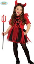 Fiestas Guirca - Cute Devil (7-9 jaar) - Carnaval Kostuum voor kinderen - Carnaval - Halloween kostuum meisjes