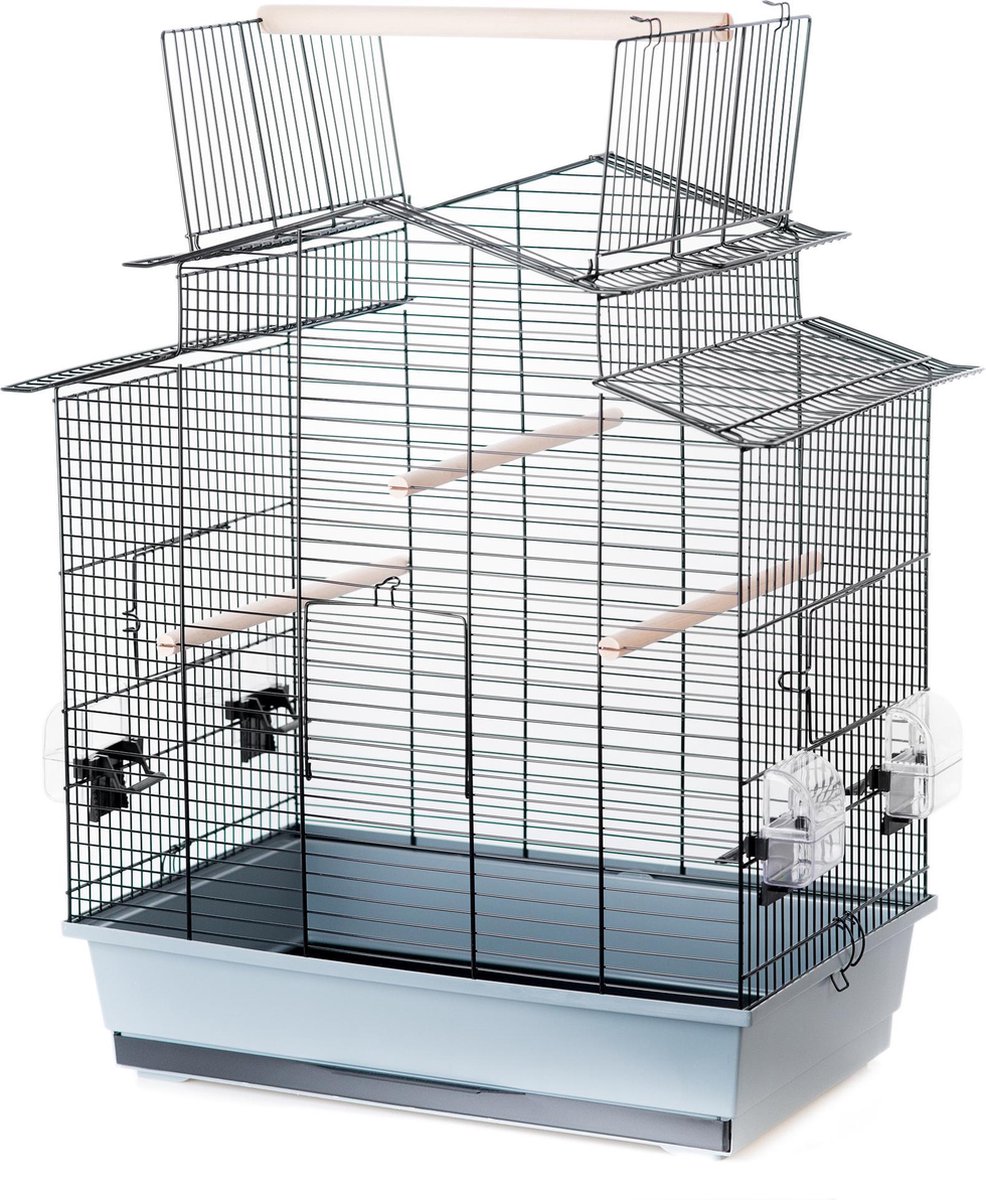 Petstar Vogelkooi Evi - 53 x 32 x 63 cm - Grijs/Zwart