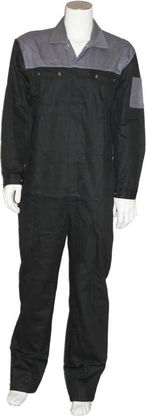 Yoworkwear Overall 100% katoen 2-kleurig zwart-grijs maat 51