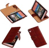 Slang Rood HTC Desire 820 Book/Wallet Case Hoesje