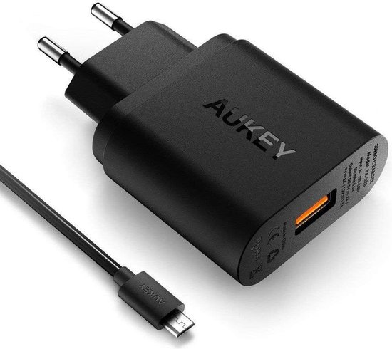 Opvoeding rol Herhaal Aukey Quick Charge 3.0 oplader - tot 4 keer sneller - PA-T9 - Black |  bol.com