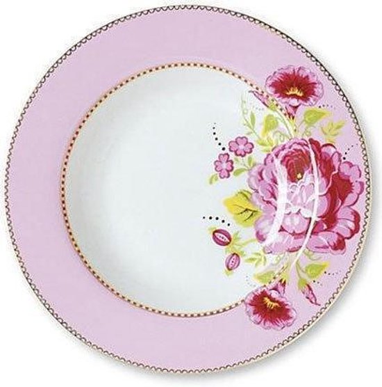 Integratie munt Overtreffen PIP Studio Pastabord Diep bord Big Flower roze, 21,5 cm | bol.com