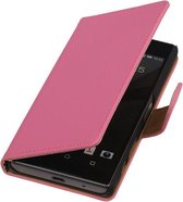 Sony Xperia Z5 Compact - Effen Roze Booktype Wallet Cover