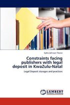 Constraints Facing Publishers with Legal Deposit in Kwazulu-Natal