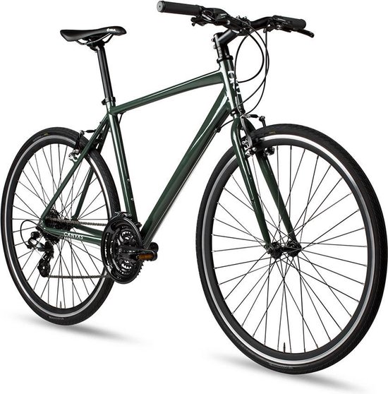 Voorafgaan Altaar elke keer Hybride fiets 6KU donker groen 50cm | bol.com
