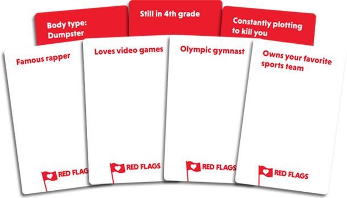Red Flags The Game of Terrible Dates Partyspel Games