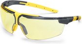 Uvex I-3 Airsoft Veiligheidsbril, Grijs/Geel - Anti-Condens & Krasvast