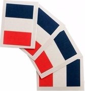 6 Franse vlag tattoo stickers