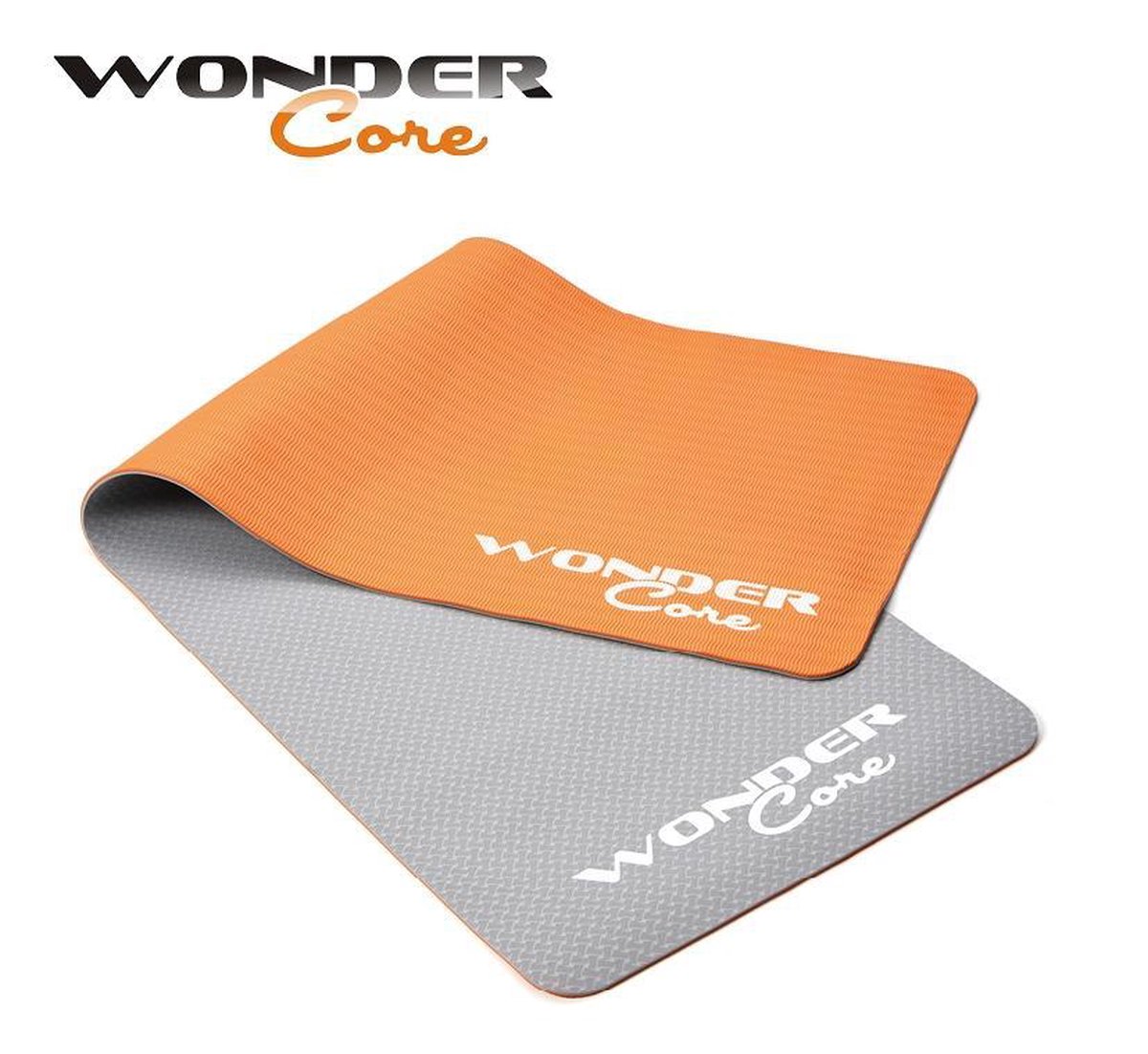 Wonder Core Yogamat Fitness Sport Gymnastiek Pilates Mat antislip 6 mm dik Oranje bol