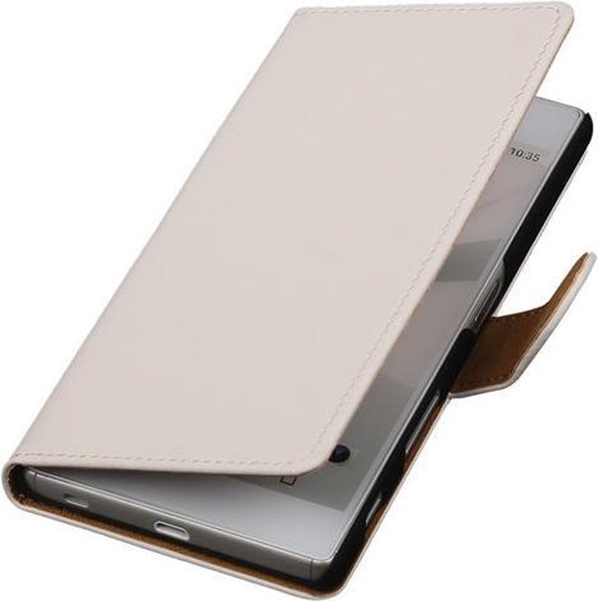 Sony Xperia Z5 Premium - Effen Wit Booktype Wallet Hoesje