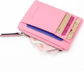 ZILOU® Portemonnee - Pasjeshouder Met Rits - Mini Wallet - Kunstleer - Roze