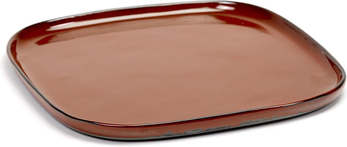 Serax Terres de Rêves by Anita Le Grelle Vierkant Bord - L - 25,4x25,4x1,5 cm - Rust