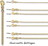 Gouden gourmette ketting 4016336 - 40cm