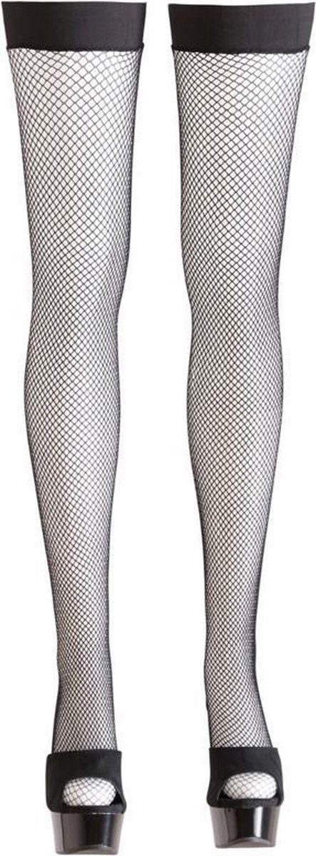 Goedkoopste Cottelli Collection – Visnet Kousen met Sexy en Luxe Uitstraling voor Stout Plezier – Maat XL - Zwart