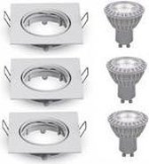 LED inbouwspot - GU10  dimbaar | Wit (set van 3 stuks)