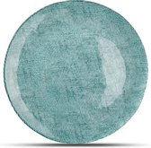 S&P Dinerbord 28 cm. Blauw/Groen Glas Fabric