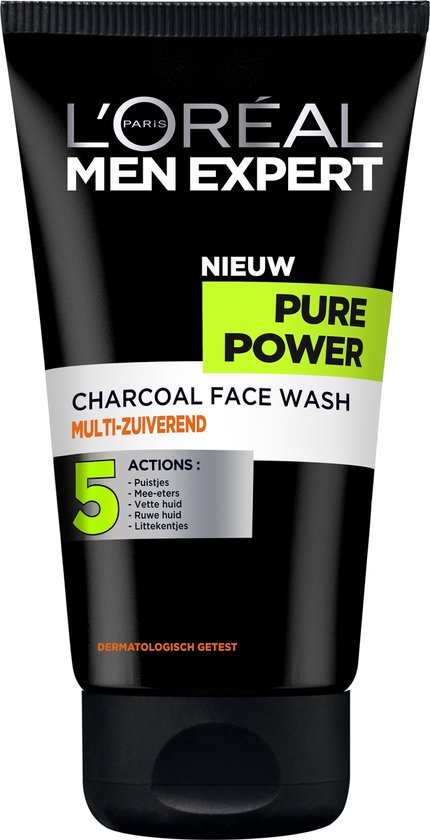 L’Oréal Men Expert Pure Power Reinigingsgel - 150 ml - Charcoal - Tegen puistjes