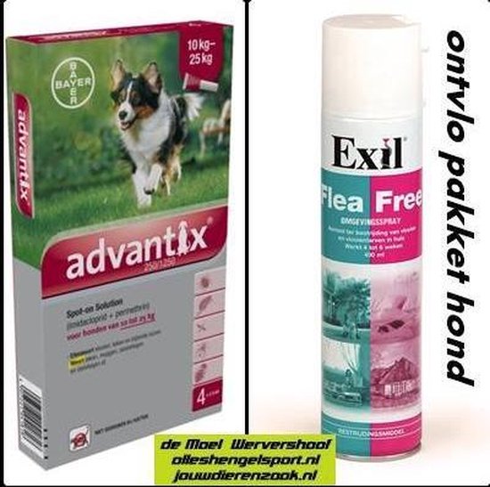 teken en vlooien pakket voor de hond van 10 kg tot 25 kg - Exil flea  free... | bol.com