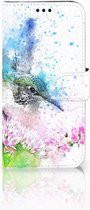 Geschikt voor Samsung Galaxy J5 2017 Wallet Book Case Hoesje Design Vogel
