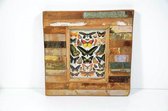 fotolijst - scrapwood - fairtrade uit India - 25 x 25 cm