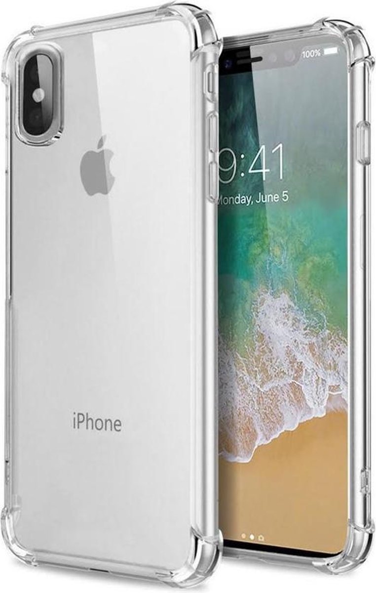 iPhone X/Xs Transparant TPU Silicone Case Met Verstevigde Randen