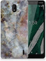 Nokia 1 Plus TPU Hoesje Design Marmer Grijs